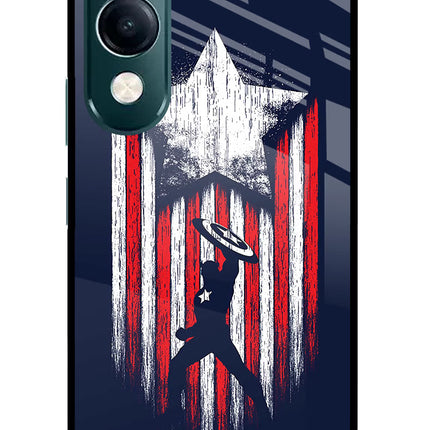 Captain America Marvel Art iQOO Z10 Lite 5G Glass Case Back Cover by Casekaro