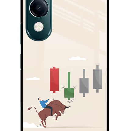 Bull Trading Momentum iQOO Z10 Lite 5G Glass Case Back Cover by Casekaro