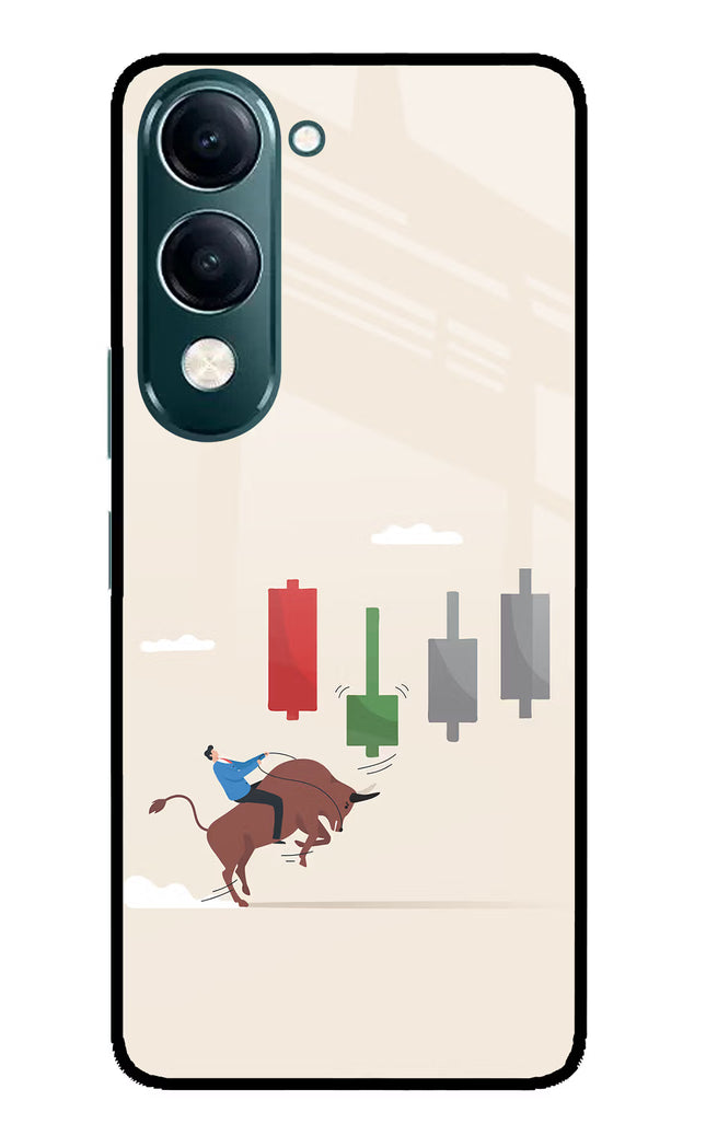 Bull Trading Momentum iQOO Z10 Lite 5G Glass Case Back Cover by Casekaro