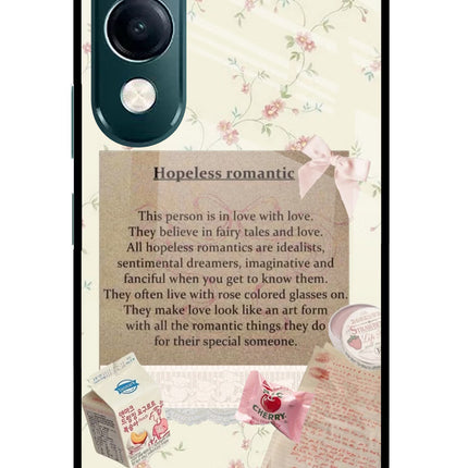 Hopeless Romantic iQOO Z10 Lite 5G Glass Case Back Cover by Casekaro
