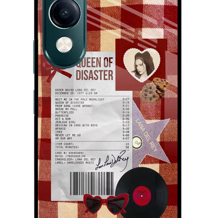 Queen of Disaster iQOO Z10 Lite 5G Glass Case Back Cover by Casekaro