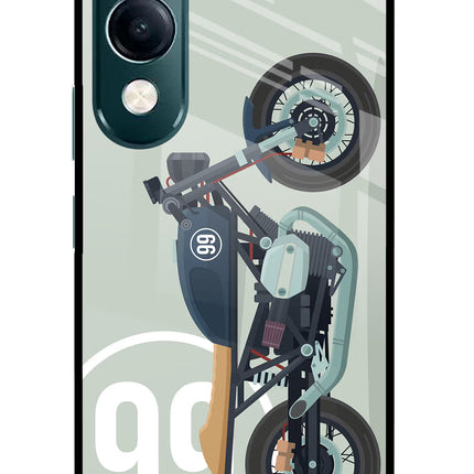 Classic Cafe Racer 99 iQOO Z10 Lite 5G Glass Case Back Cover by Casekaro