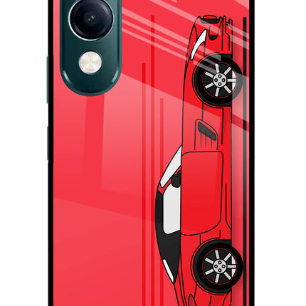 Red Velocity iQOO Z10 Lite 5G Glass Case Back Cover by Casekaro