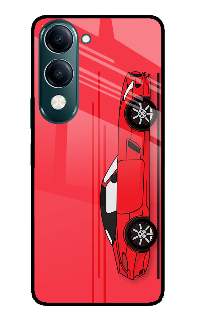 Red Velocity iQOO Z10 Lite 5G Glass Case Back Cover by Casekaro