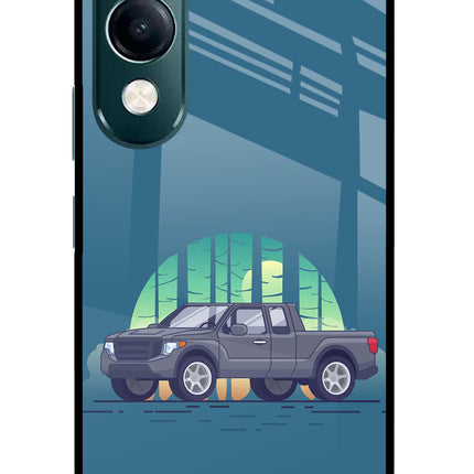 Retro Garage Vibe iQOO Z10 Lite 5G Glass Case Back Cover by Casekaro