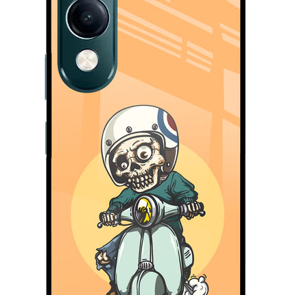 Undead Biker iQOO Z10 Lite 5G Glass Case Back Cover by Casekaro