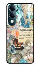 Aquarius Zodiac iQOO Z10 Lite 5G Glass Case Back Cover by Casekaro