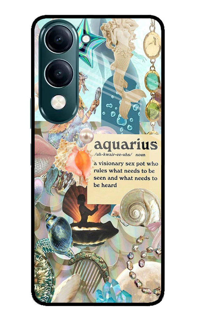 Aquarius Zodiac iQOO Z10 Lite 5G Glass Case Back Cover by Casekaro