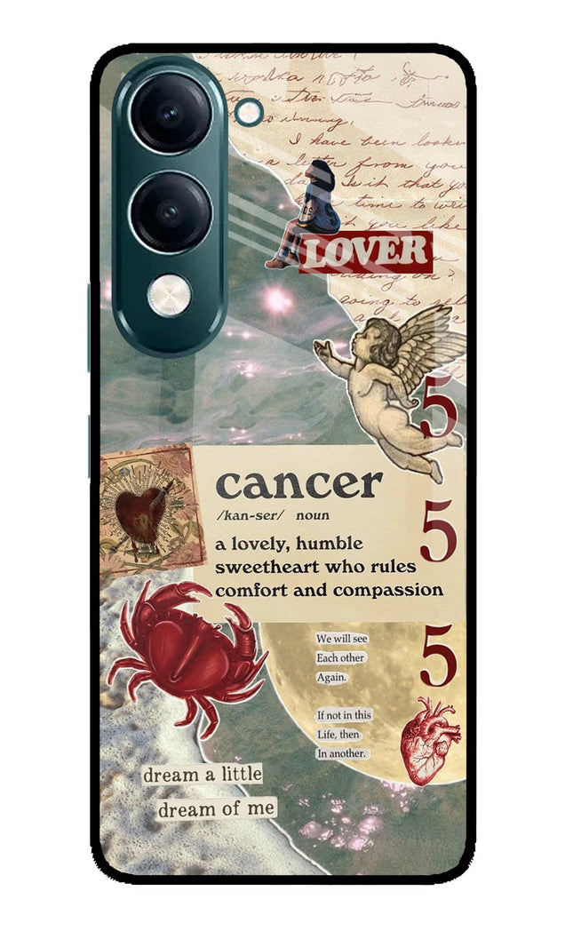 Cancer Zodiac iQOO Z10 Lite 5G Glass Case Back Cover by Casekaro