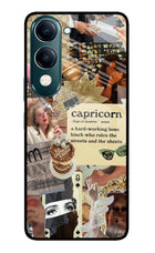 Capricorn Zodiac iQOO Z10 Lite 5G Glass Case Back Cover by Casekaro