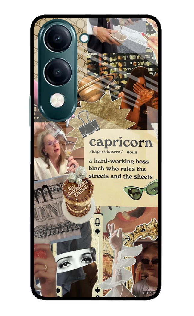Capricorn Zodiac iQOO Z10 Lite 5G Glass Case Back Cover by Casekaro