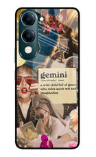 Gemini Zodiac iQOO Z10 Lite 5G Glass Case Back Cover by Casekaro