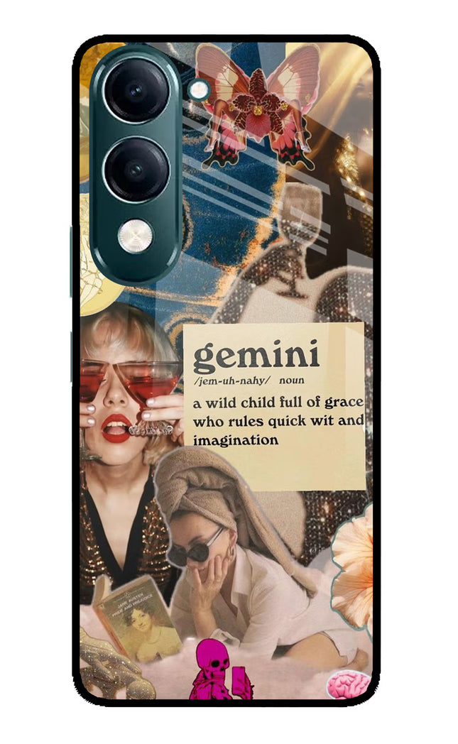 Gemini Zodiac iQOO Z10 Lite 5G Glass Case Back Cover by Casekaro