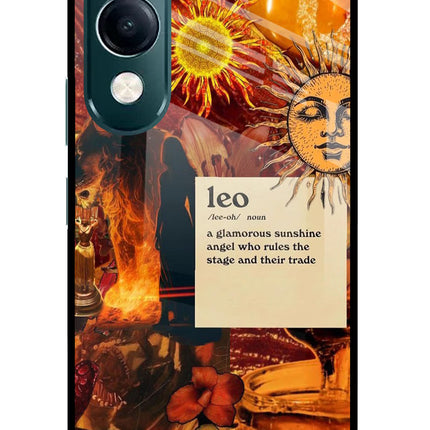 Leo Zodiac iQOO Z10 Lite 5G Glass Case Back Cover by Casekaro