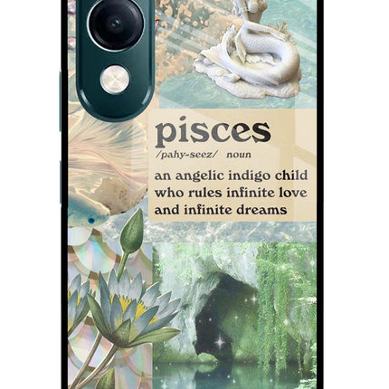 Pisces Zodiac iQOO Z10 Lite 5G Glass Case Back Cover by Casekaro