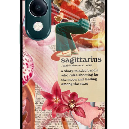 Sagittarius Zodiac iQOO Z10 Lite 5G Glass Case Back Cover by Casekaro