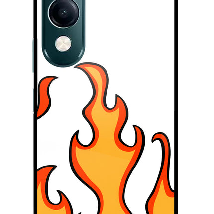 Fired Up – White iQOO Z10 Lite 5G Glass Case Back Cover by Casekaro