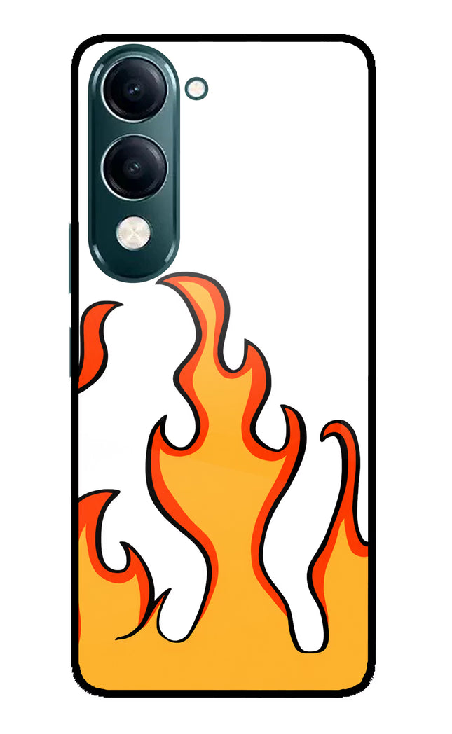 Fired Up – White iQOO Z10 Lite 5G Glass Case Back Cover by Casekaro