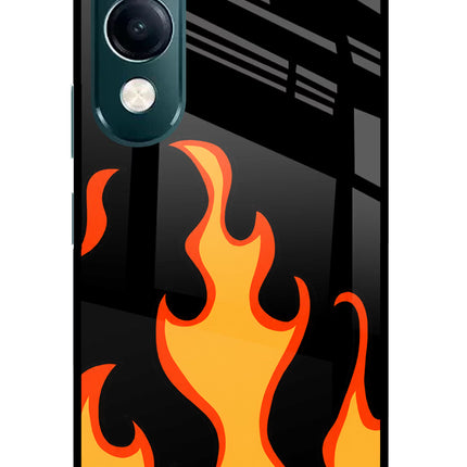 Fired Up – Black iQOO Z10 Lite 5G Glass Case Back Cover by Casekaro