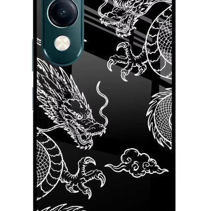 Twin Dragons iQOO Z10 Lite 5G Glass Case Back Cover by Casekaro