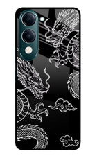 Twin Dragons iQOO Z10 Lite 5G Glass Case Back Cover by Casekaro