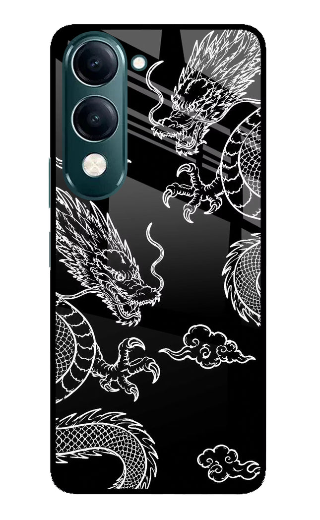 Twin Dragons iQOO Z10 Lite 5G Glass Case Back Cover by Casekaro