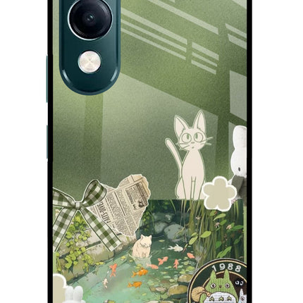 Aesthetic anime iQOO Z10 Lite 5G Glass Case Back Cover by Casekaro