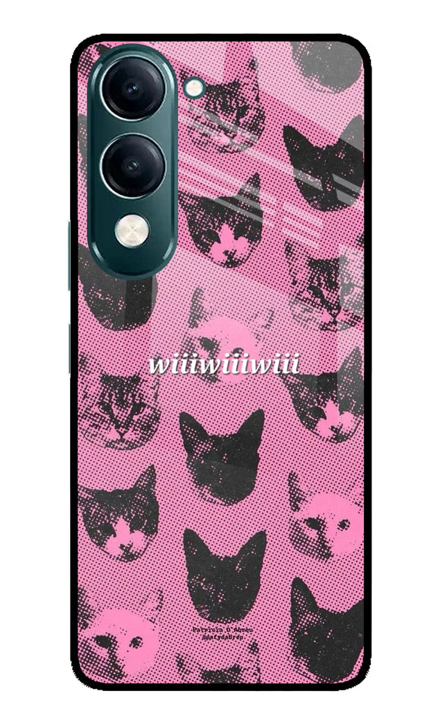Pink Cats iQOO Z10 Lite 5G Glass Case Back Cover by Casekaro