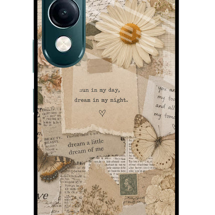 Vintage case iQOO Z10 Lite 5G Glass Case Back Cover by Casekaro