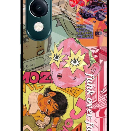 Funkover iQOO Z10 Lite 5G Glass Case Back Cover by Casekaro