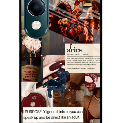 Zodiac Aries iQOO Z10 Lite 5G Glass Case Back Cover by Casekaro