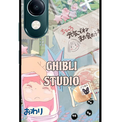 Studio Ghibli iQOO Z10 Lite 5G Glass Case Back Cover by Casekaro