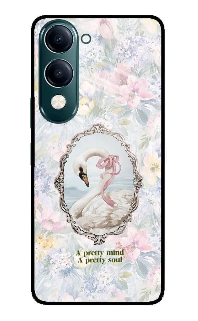 Pretty Mind Pretty Soul iQOO Z10 Lite 5G Glass Case Back Cover by Casekaro