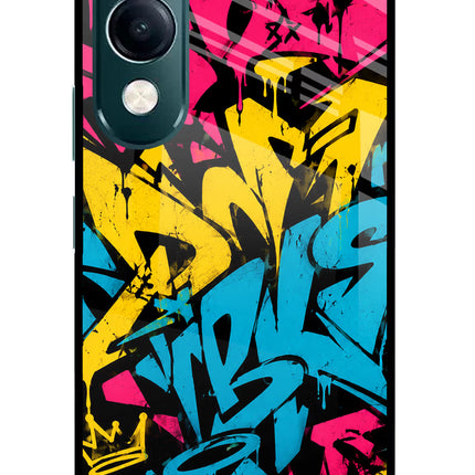 Graffiti Vibe iQOO Z10 Lite 5G Glass Case Back Cover by Casekaro