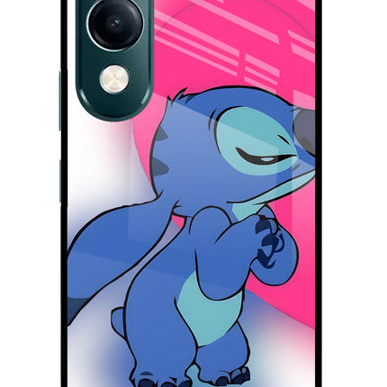 Stitch Hug iQOO Z10 Lite 5G Glass Case Back Cover by Casekaro