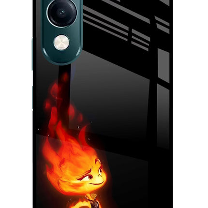 Ember Flame iQOO Z10 Lite 5G Glass Case Back Cover by Casekaro