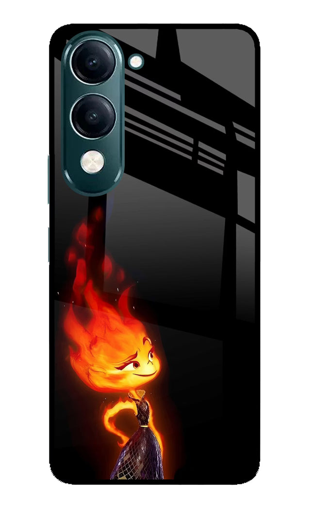 Ember Flame iQOO Z10 Lite 5G Glass Case Back Cover by Casekaro