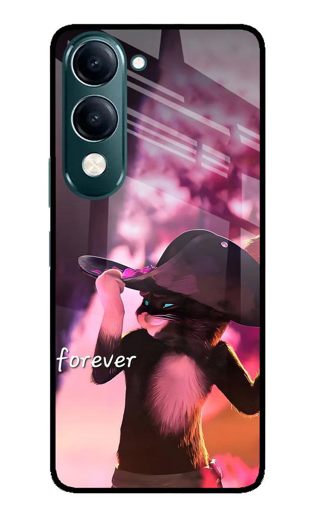 Forever Cat iQOO Z10 Lite 5G Glass Case Back Cover by Casekaro