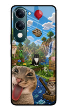 Minecraft Cat Chaos iQOO Z10 Lite 5G Glass Case Back Cover by Casekaro