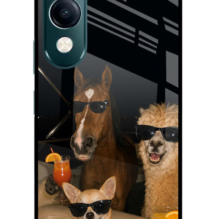 Party Squad iQOO Z10 Lite 5G Glass Case Back Cover by Casekaro