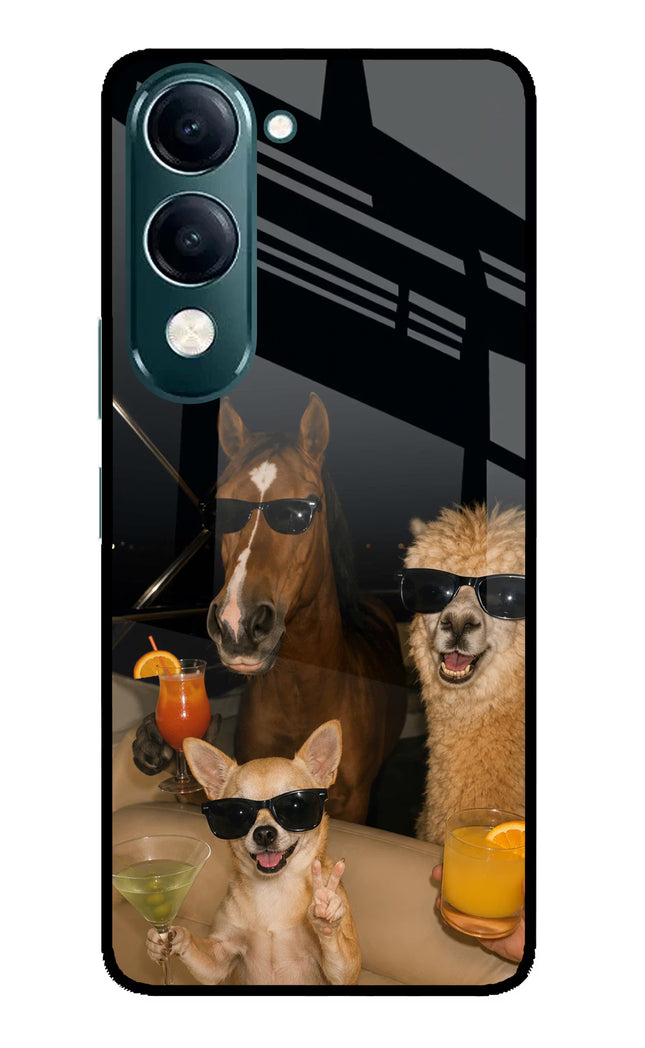 Party Squad iQOO Z10 Lite 5G Glass Case Back Cover by Casekaro