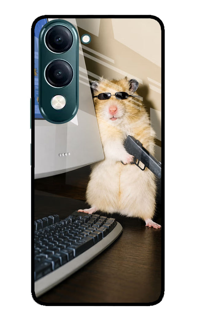 Hacker Hamster iQOO Z10 Lite 5G Glass Case Back Cover by Casekaro