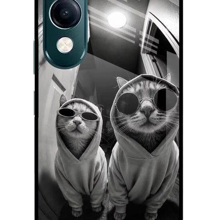 Hood Cats iQOO Z10 Lite 5G Glass Case Back Cover by Casekaro