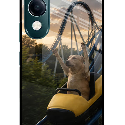 Rollercoaster Dog iQOO Z10 Lite 5G Glass Case Back Cover by Casekaro