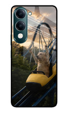 Rollercoaster Dog iQOO Z10 Lite 5G Glass Case Back Cover by Casekaro