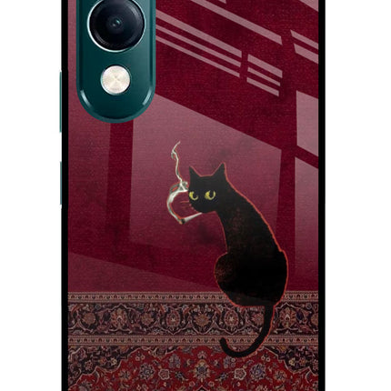 Midnight Cat iQOO Z10 Lite 5G Glass Case