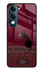 Midnight Cat iQOO Z10 Lite 5G Glass Case