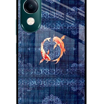 Koi Blue iQOO Z10 Lite 5G Glass Case
