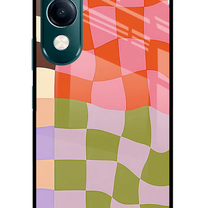 Wavy Grid iQOO Z10 Lite 5G Glass Case
