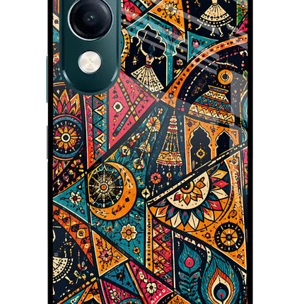 Folk Print iQOO Z10 Lite 5G Glass Case
